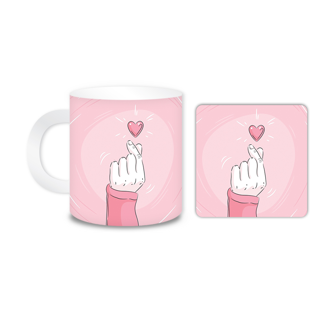 ماگ مدل دست کد 2094 به همراه زیر لیوانی