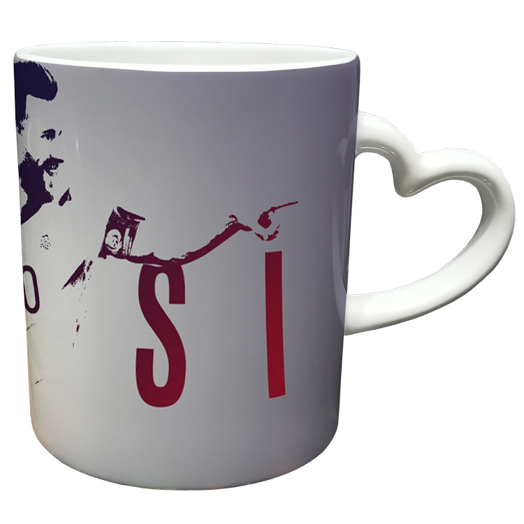 ماگ مدل دسته قلبی طرح مسی کد 36