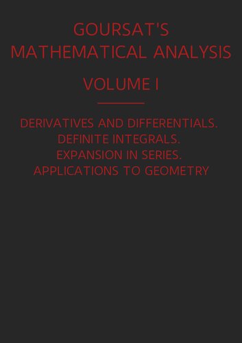خرید و دانلود نسخه کامل کتاب A Course of Mathematical Analysis, Volume I