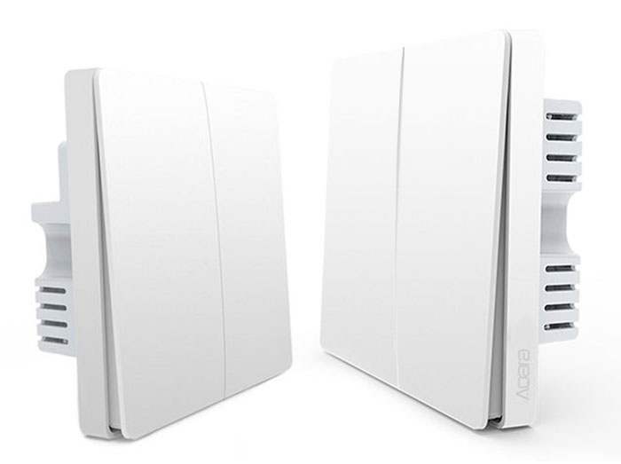 کلید هوشمند دو پل شیائومی Xiaomi QBKG03LM Aqara Wall Switch ZigBee Version