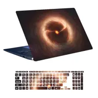 استیکر لپ تاپ توییجین و موییجین طرح Space کد 124 مناسب برای لپ تاپ 15.6 اینچ به همراه برچسب حروف فارسی کیبورد 