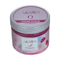 اسکراب شکری لایه بردار پوست ژبن پلاس مدل Strwberry وزن 450 گرم