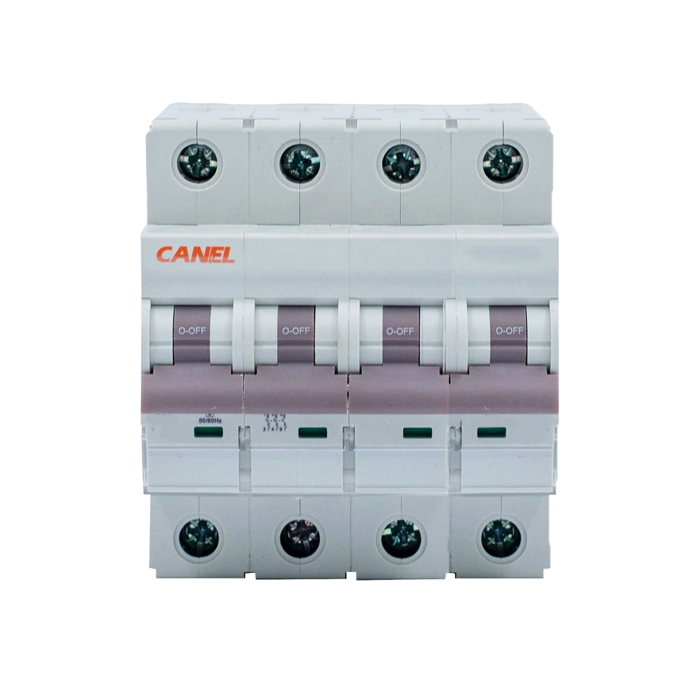 کلید مینیاتوری 20 آمپر چهار پل AC کانل کد C20-6KA-4P