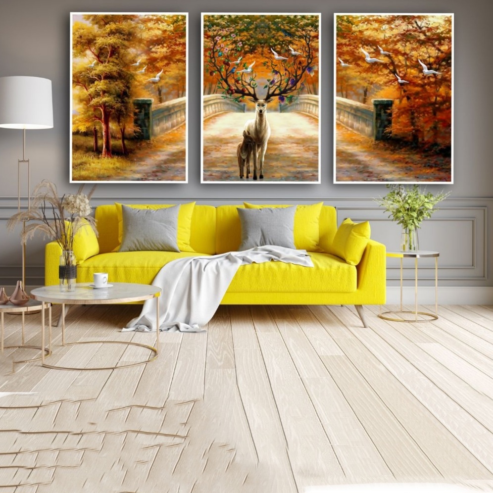 تابلو مدل دکوراتیو کد 4066 مجموعه 3 عددی