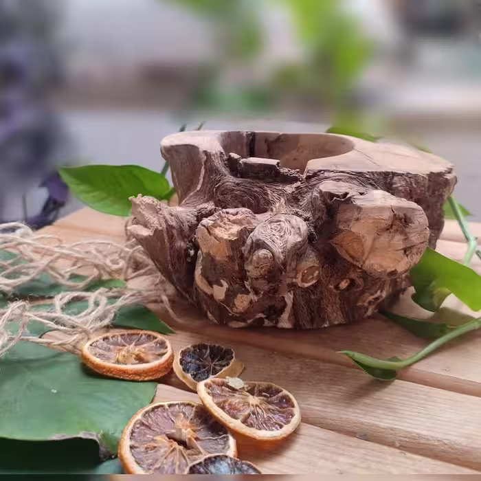 کاسه چوبی دستساز با چوب بلوط وحشی