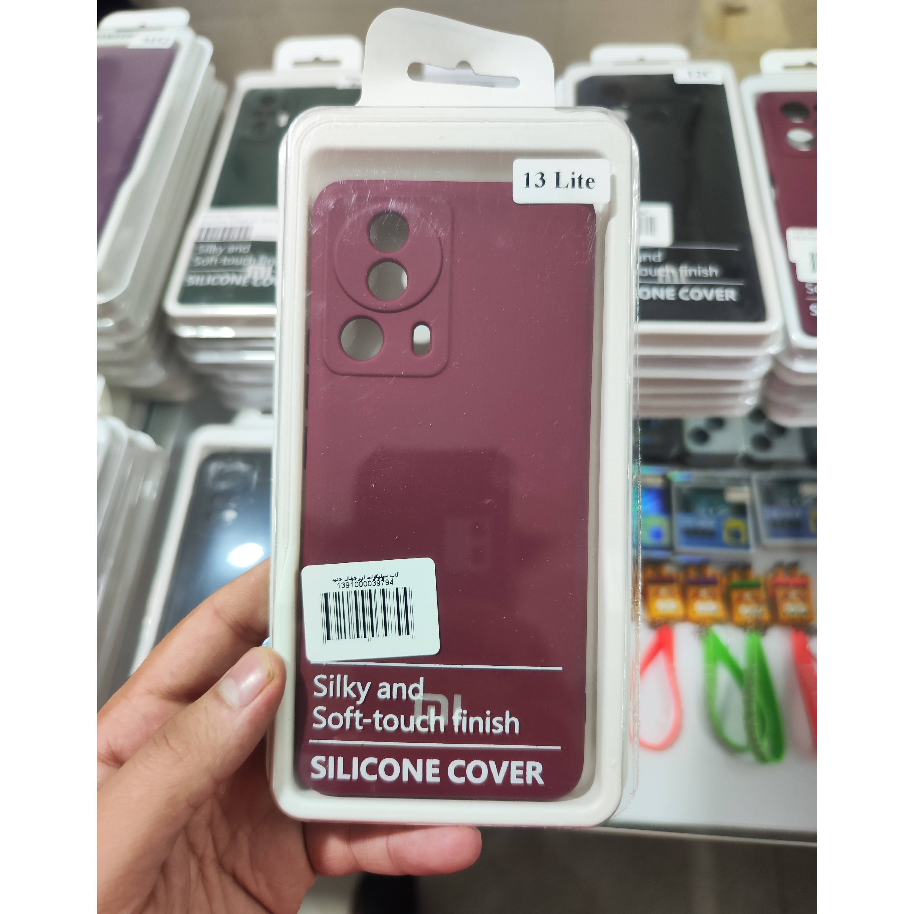 قاب سیلیکونی اورجینال   13LITE ( قابل تخفیف )  زرشکی 