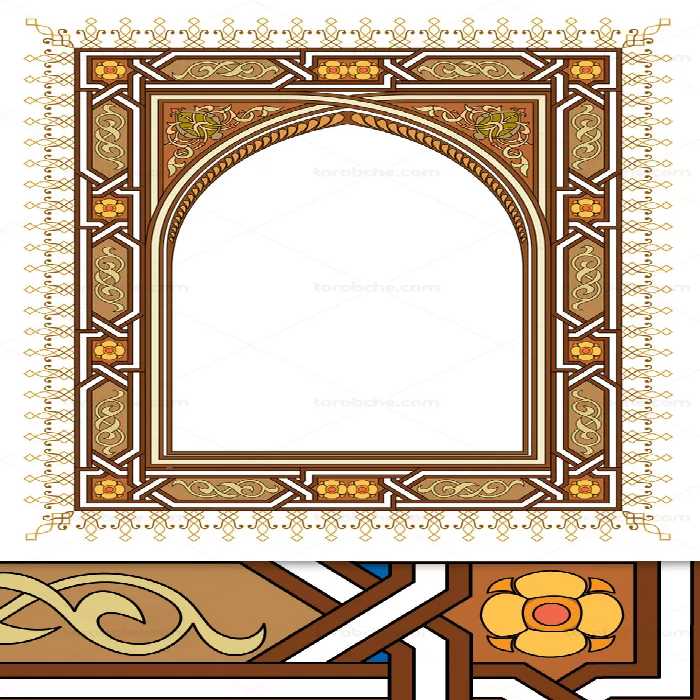 وکتور محراب قدیمی اسلیمی - گرافیک با طعم تربچه