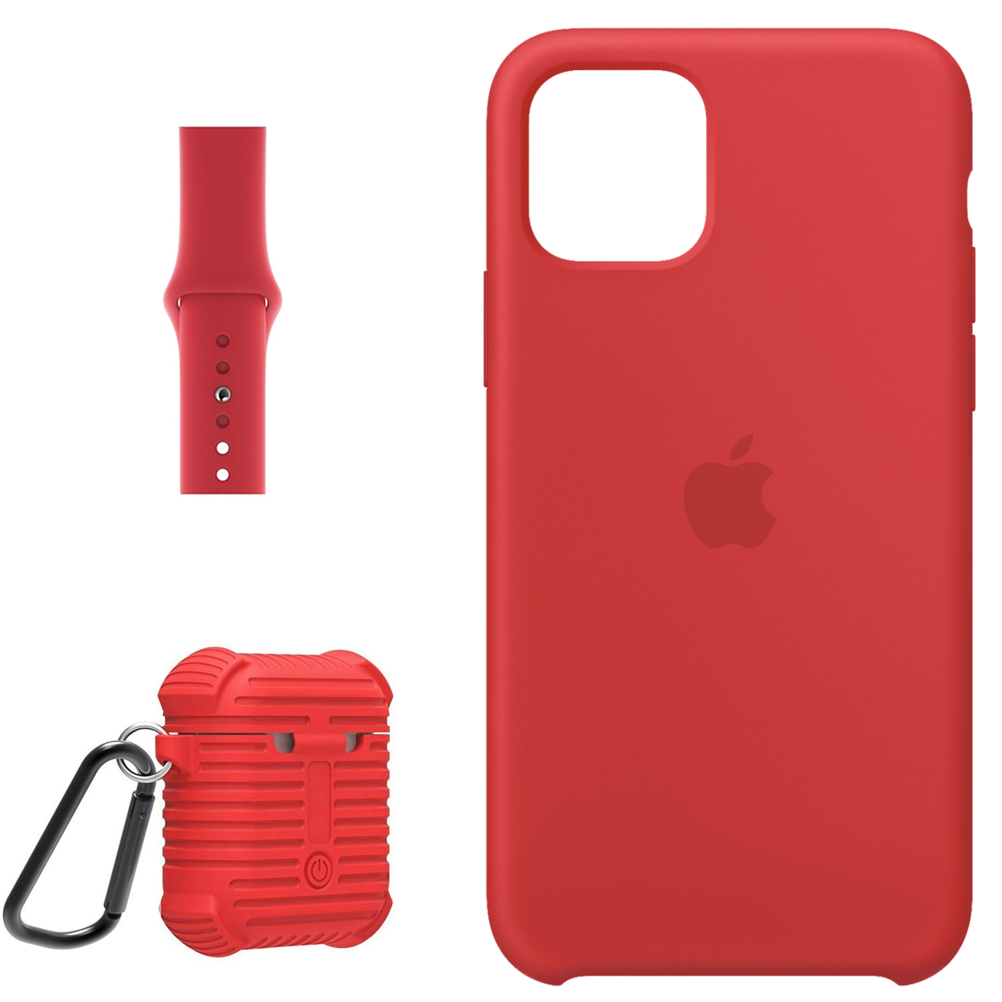 کاور مدل Sil-42-44 مناسب برای گوشی موبایل اپل iphone 11 به همراه کیس ایرپاد و بند اپل واچ