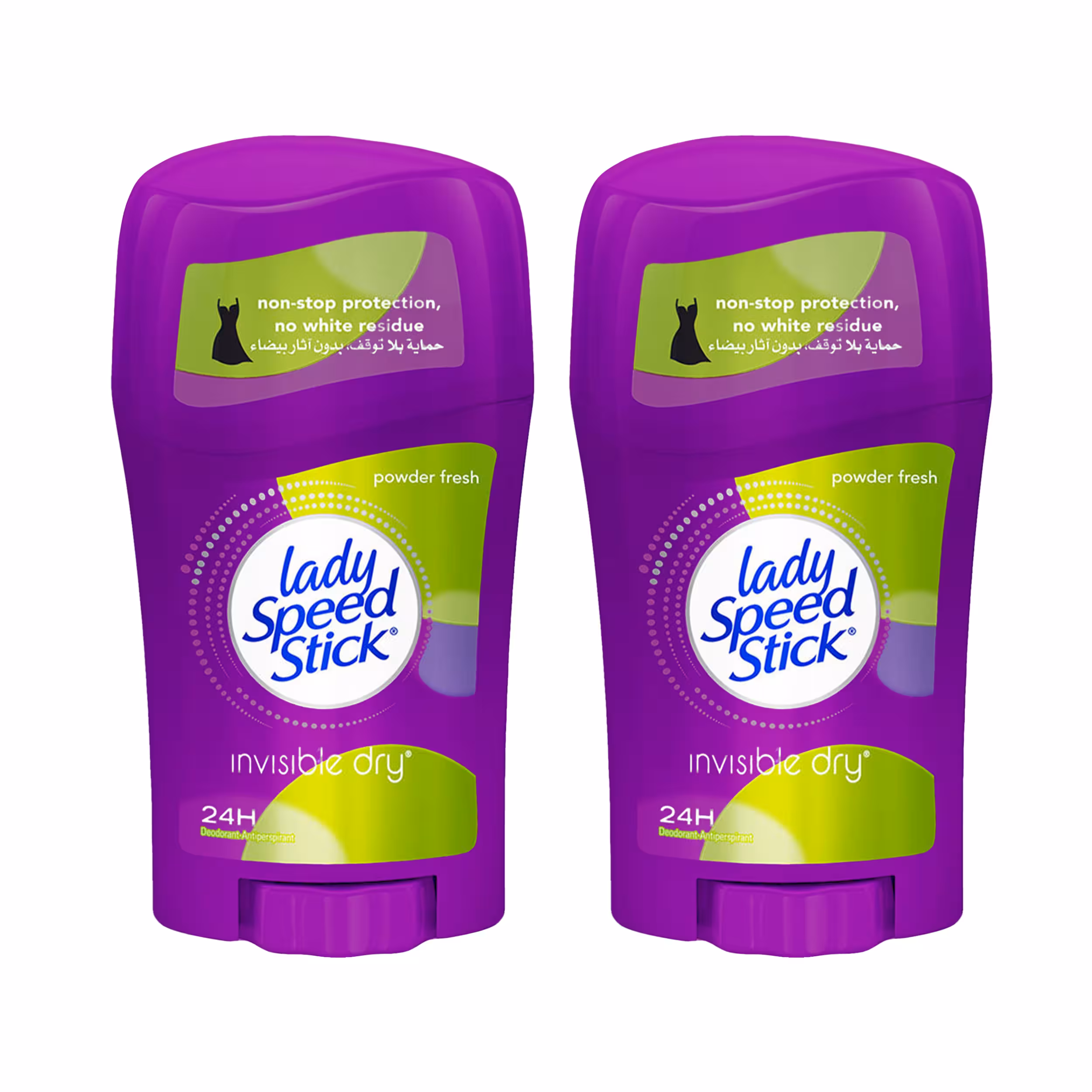 استیک ضد تعریق زنانه لیدی اسپید استیک مدل Powder Fresh وزن 40 گرم مجموعه 2 عددی