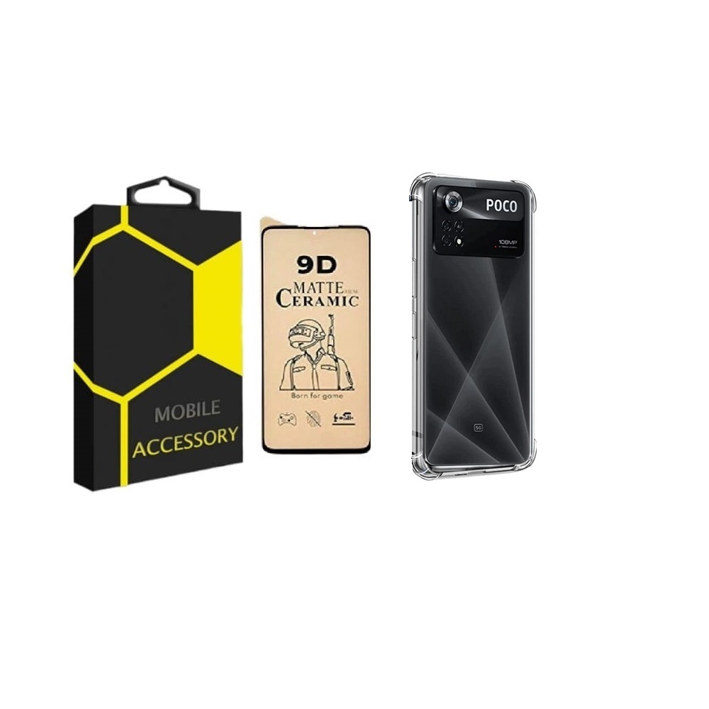 کاور مدل Kapsooli مناسب برای گوشی موبایل شیائومی Poco M4 Pro 4G به همراه محافظ صفحه نمایش