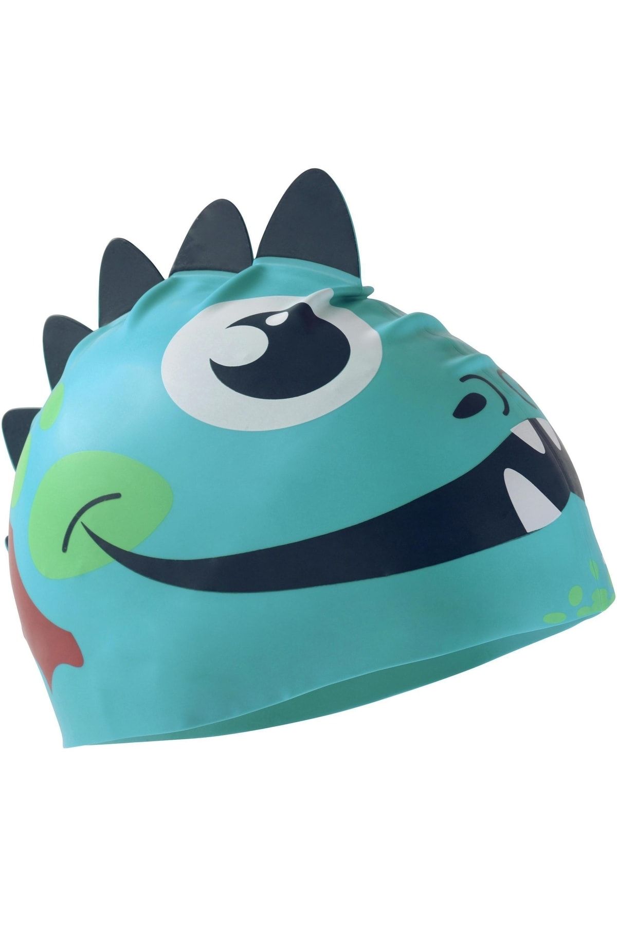 کلاه شنا آبی مردانه و زنانه سیلیکونی Nabaiji طرح اژدها Decathlon