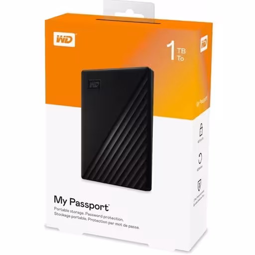 هارد اکسترنال وسترن دیجیتال مدل My Passport WDBYvg0010BBK-WESN ظرفیت 1 ترابایت
