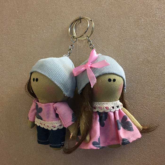 آویز عروسکی مدل دختر و پسر روسى كد N6 مجموعه ٢ عددى