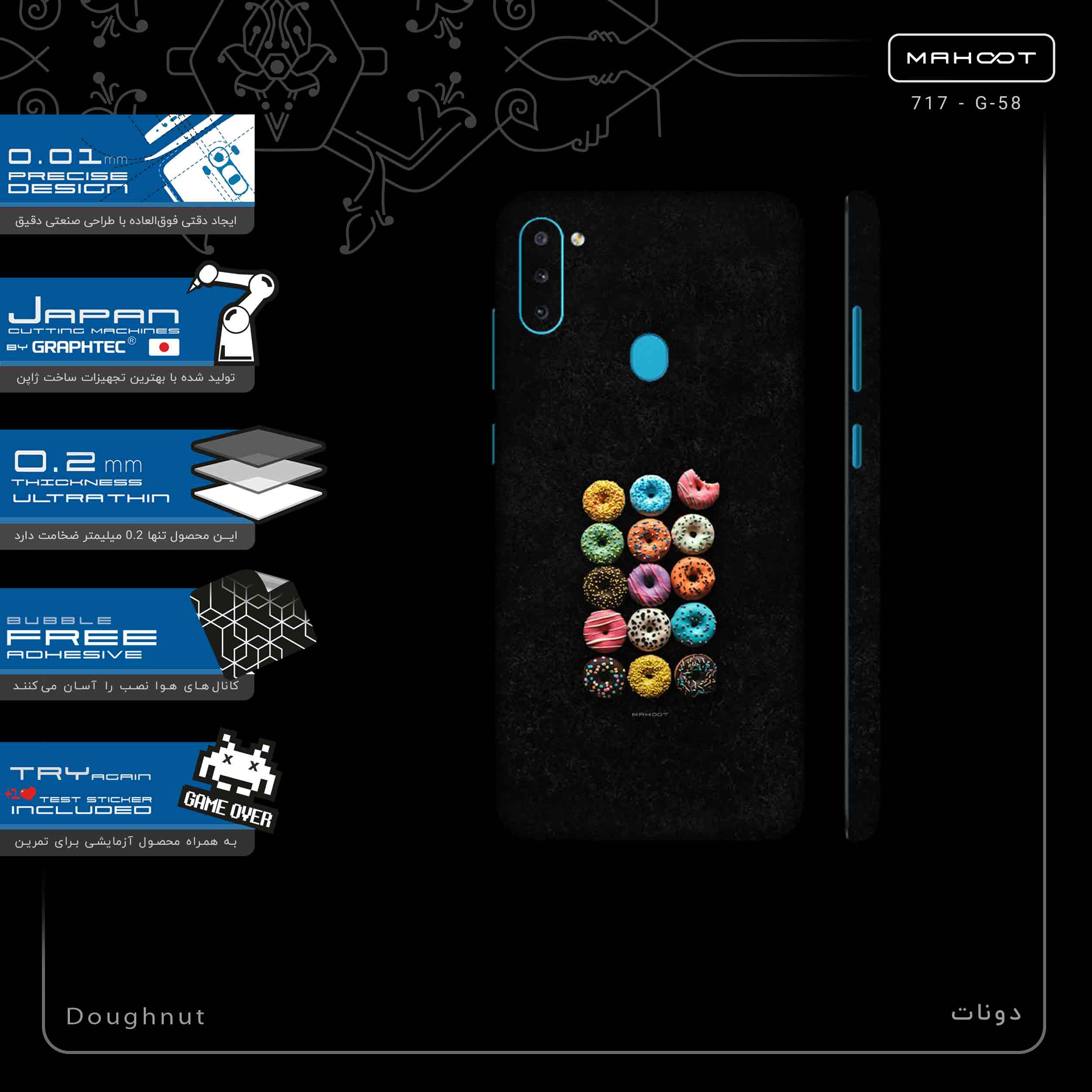 برچسب پوششی ماهوت مدل Doughnut-FullSkin مناسب برای گوشی موبایل سامسونگ Galaxy M11