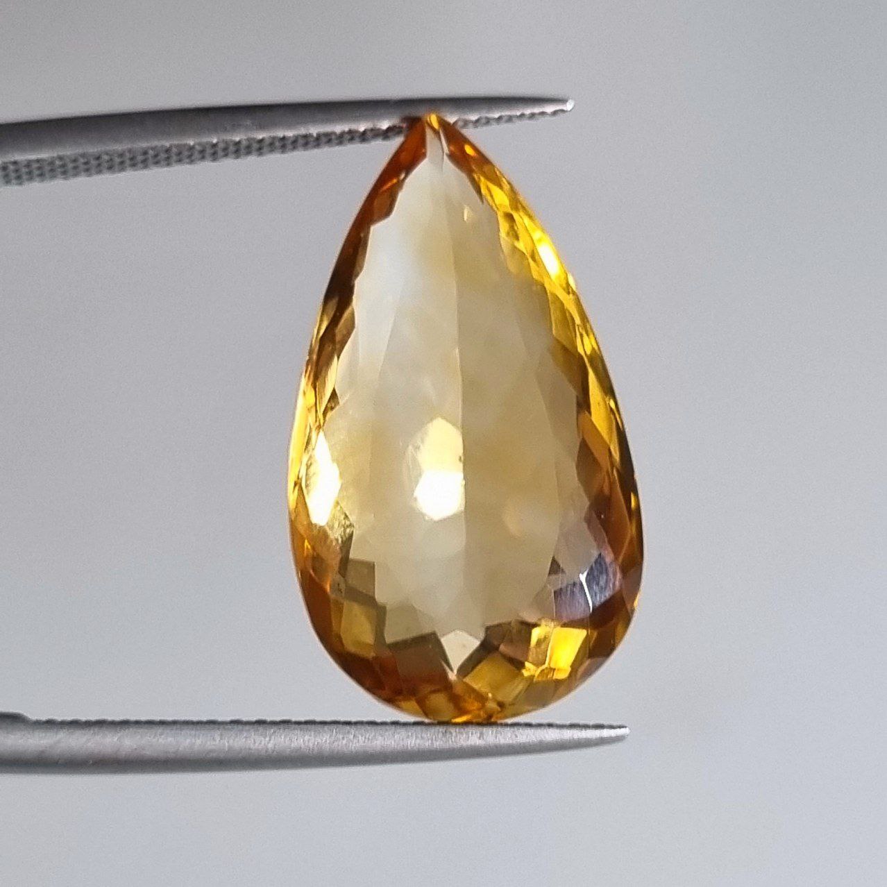 نگین سیترین طبیعی برزیل با کیفیت اشکی 7763