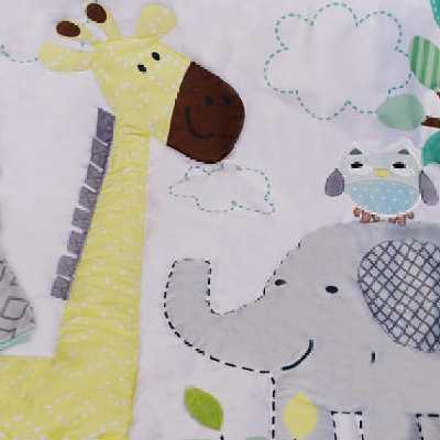 سرویس خواب 4  تکه کودک طرح فیل و زرافه مدل 2040161