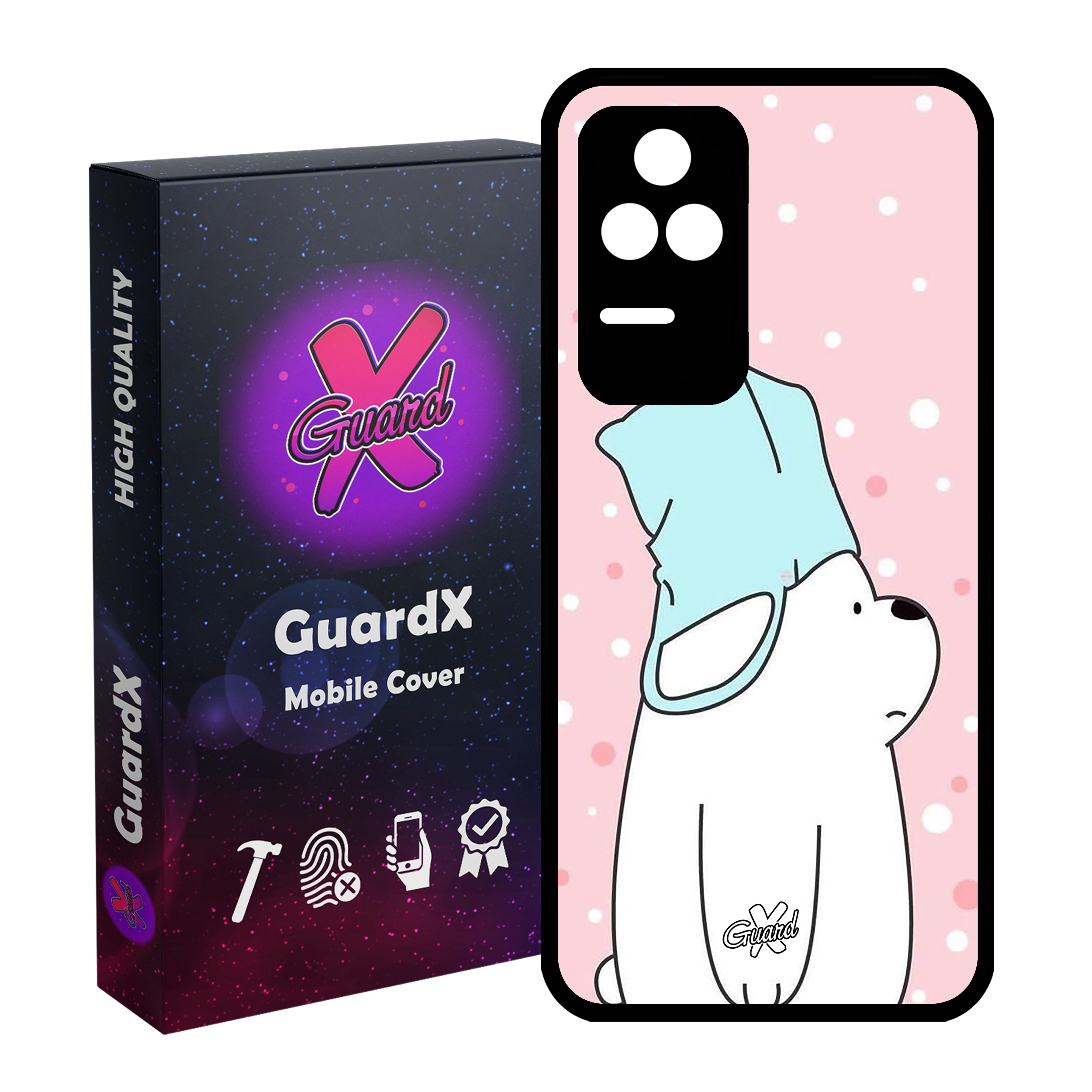 کاور گارد ایکس طرح Bear مدل Glass10019 مناسب برای گوشی موبایل شیائومی Poco F4/Redmi K40S