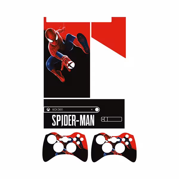 برچسب ایکس باکس 360 سوپر اسلیم توییجین وموییجین مدل Spiderman 15 مجموعه 5 عددی