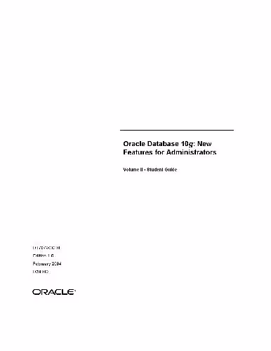 خرید و دانلود نسخه کامل کتاب Oracle Database 10g. New Features for Administrators. Student Guide