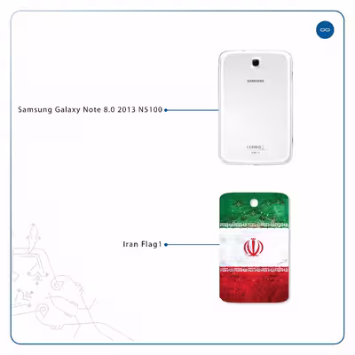 برچسب پوششی ماهوت مدل Iran-Flag-1 مناسب برای تبلت سامسونگ Galaxy Note 8.0 2013 N5100