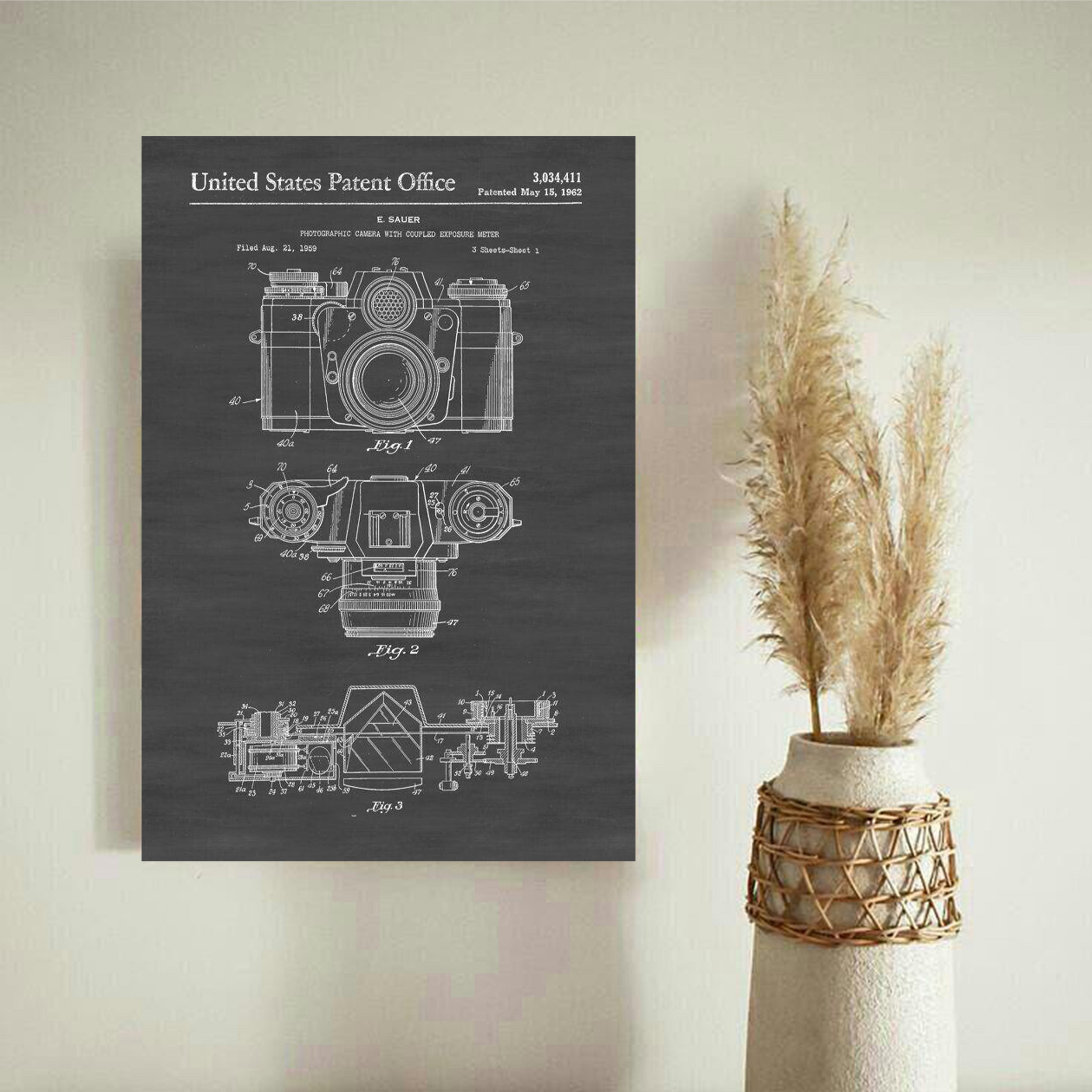 تابلو شاسی مدل آرت طرح دوربین عکاسی کد FE16