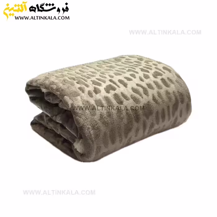 پتو گوسفندی نوجوان دولایه سایز 120×150 طرح سنگی خاکی