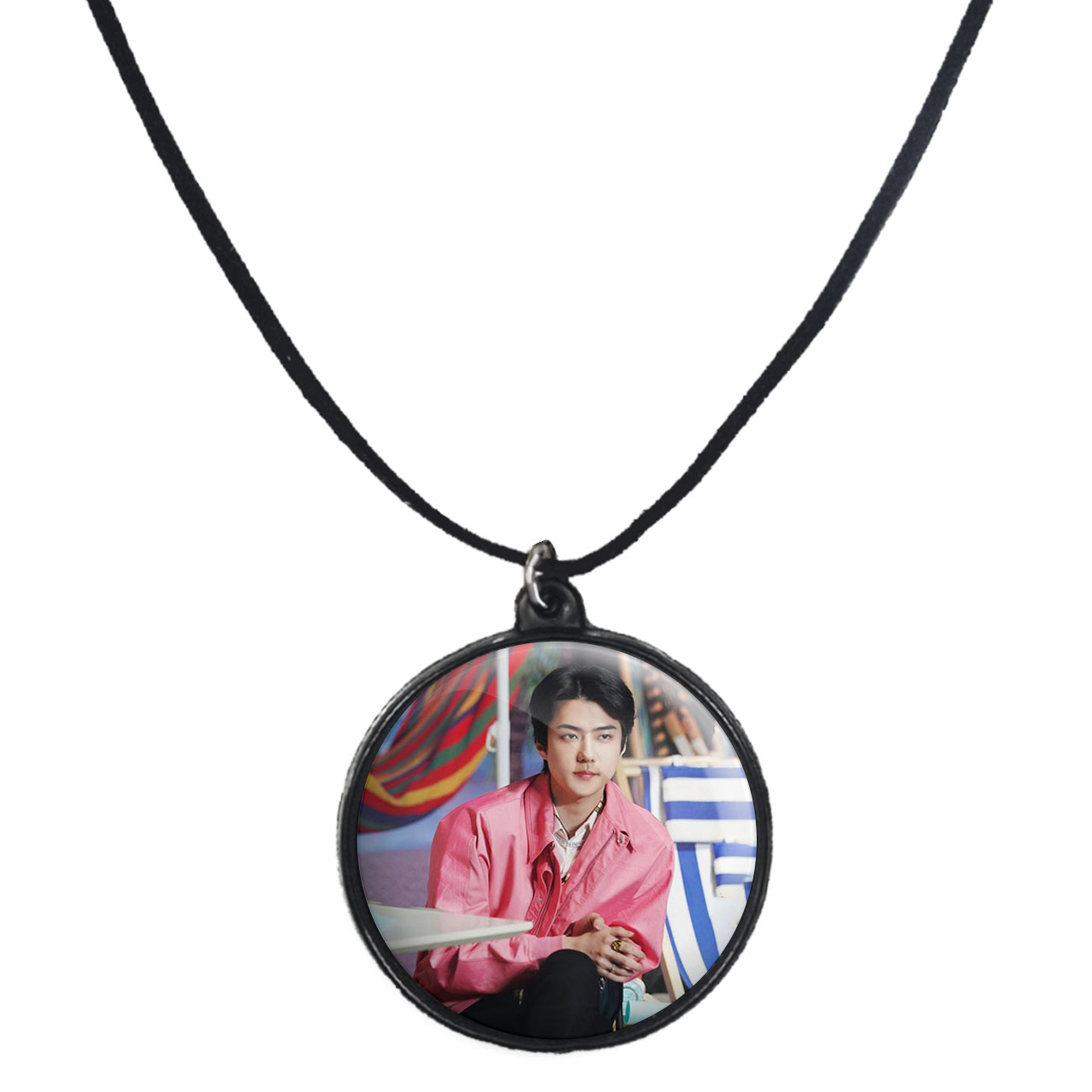 گردنبند پرمانه طرح exo کد pmb.13991 مدل دو طرفه