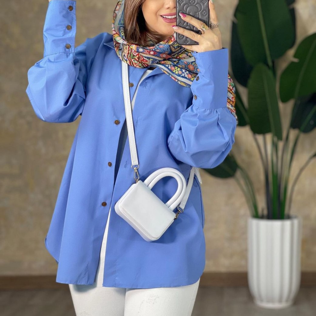 تونیک مانتویی داکرون آستین سه دکمه فری سایز از 38تا 46قد حدود 75