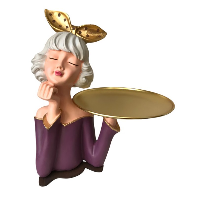 مجسمه دختر سینی به دست3