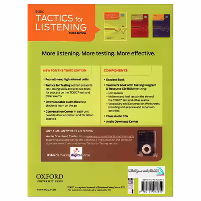 کتاب Tactics for Listening 3rd edition اثر Jack C. Richards انتشارات سپاهان 3 جلدی