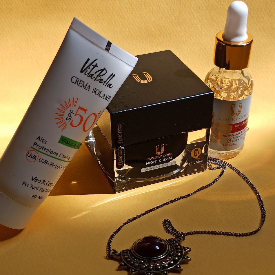 کرم شب سرم طلا  ضد افتاب