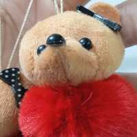 آویز دست کلید طرح خرس کوچک پشمالو عروسک خرس پشمالو یک عددی