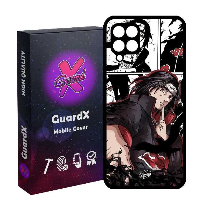 کاور گارد ایکس طرح Itachi Anime مدل Glass10550 مناسب برای گوشی موبایل سامسونگ Galaxy A12/M12/F12
