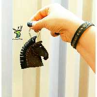 جاکلیدی  چرمی و آویز ماشین اوریگامی طرح اسب