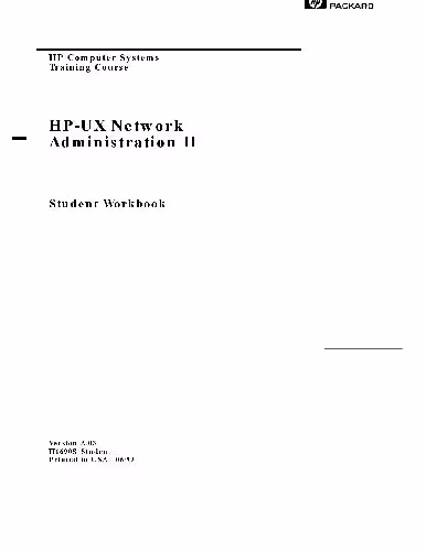 خرید و دانلود نسخه کامل کتاب HP-UX System and Network Administration II. Student Workbook