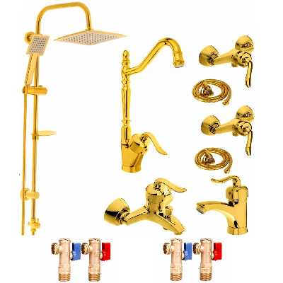 ست شیرآلات شیرالات رز مدل بیزانس لایت مجموعه 12 عددی