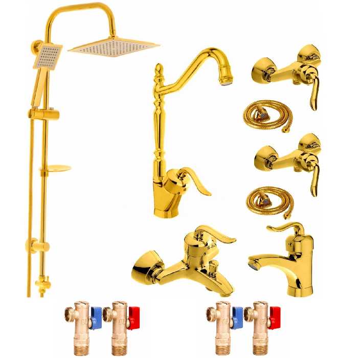 ست شیرآلات شیرالات رز مدل بیزانس لایت مجموعه 12 عددی