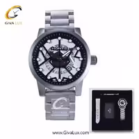 پک کادویی ساعت مچی مردانه بند استیل مونته با بند اضافه چرمی M751340 GRAYWB