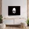 تابلو مدل skull black minimalism کد F-17003
