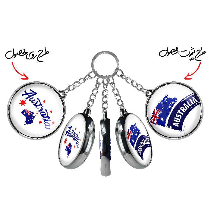 جاکلیدی خندالو طرح پرچم استرالیا مدل دوطرفه کد 2062920626