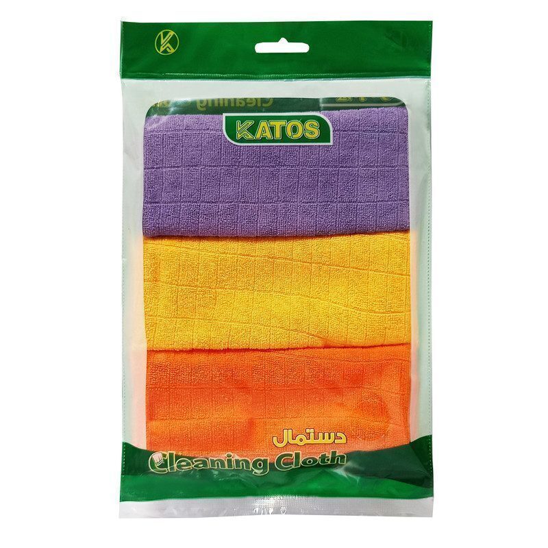 کاتوس دستمال تنظیف میکرو فایبر 3 عددی Katos