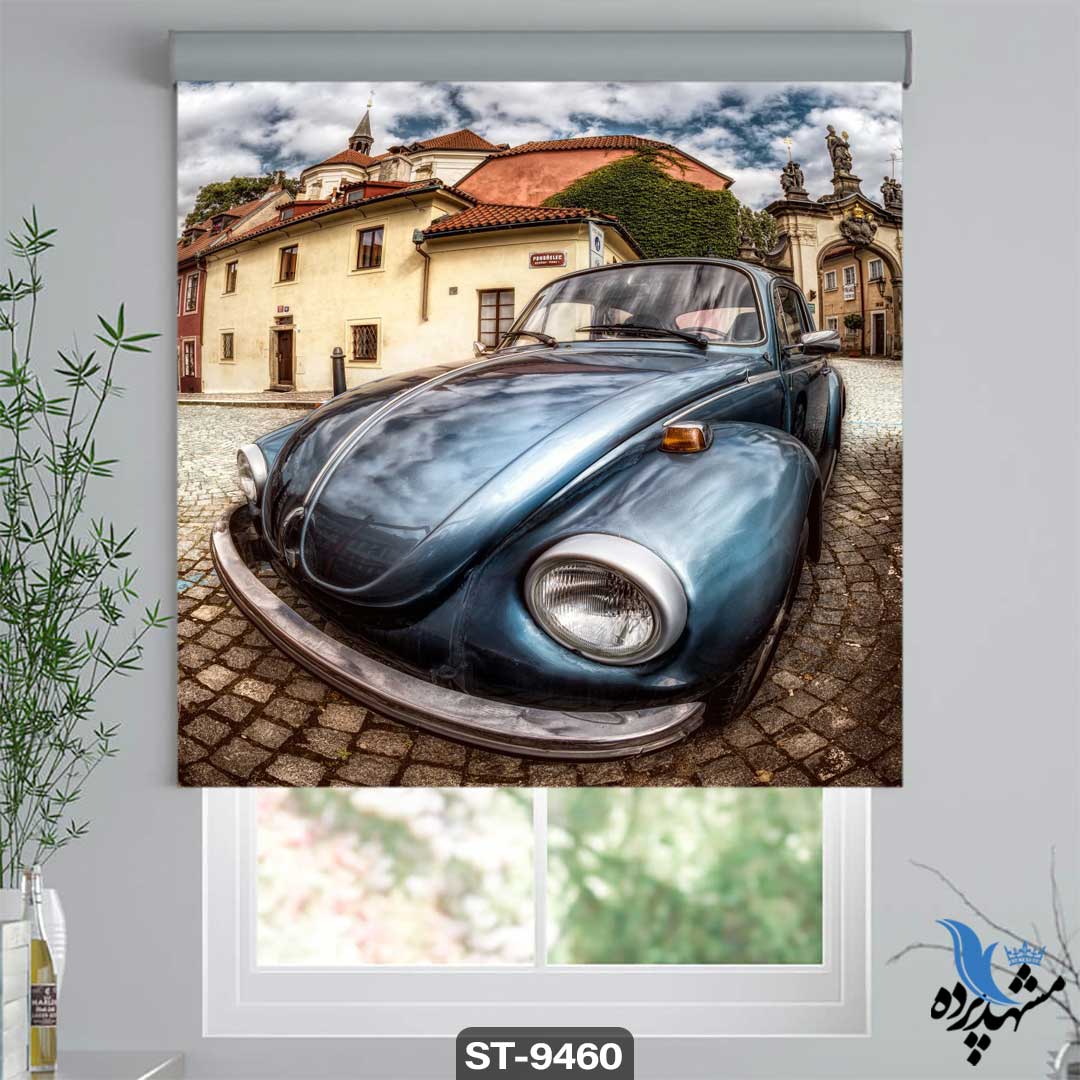 پرده شیدرول تصویری ماشین کلاسیک کد st-9460