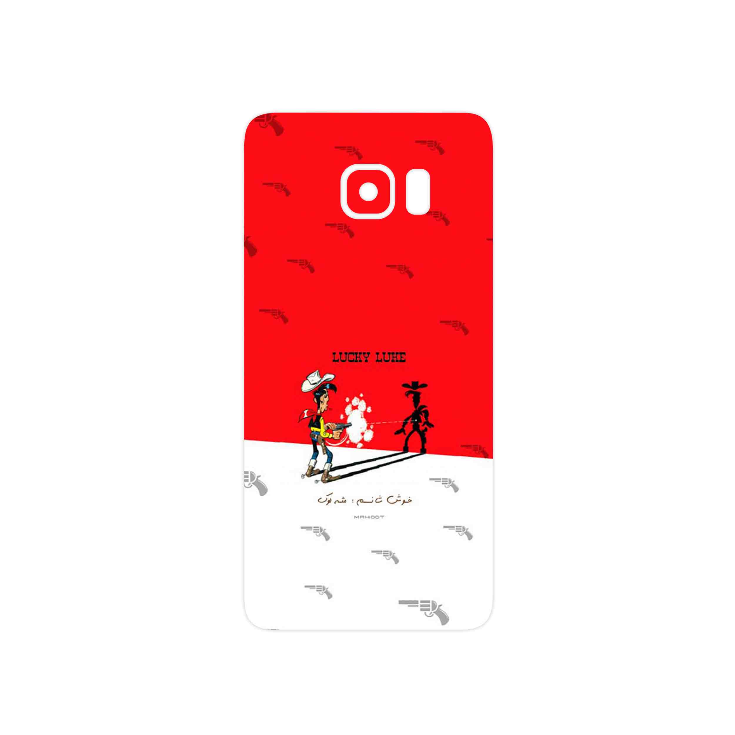 برچسب پوششی ماهوت مدل Lucky Luke مناسب برای گوشی موبایل سامسونگ Galaxy S6 Edge