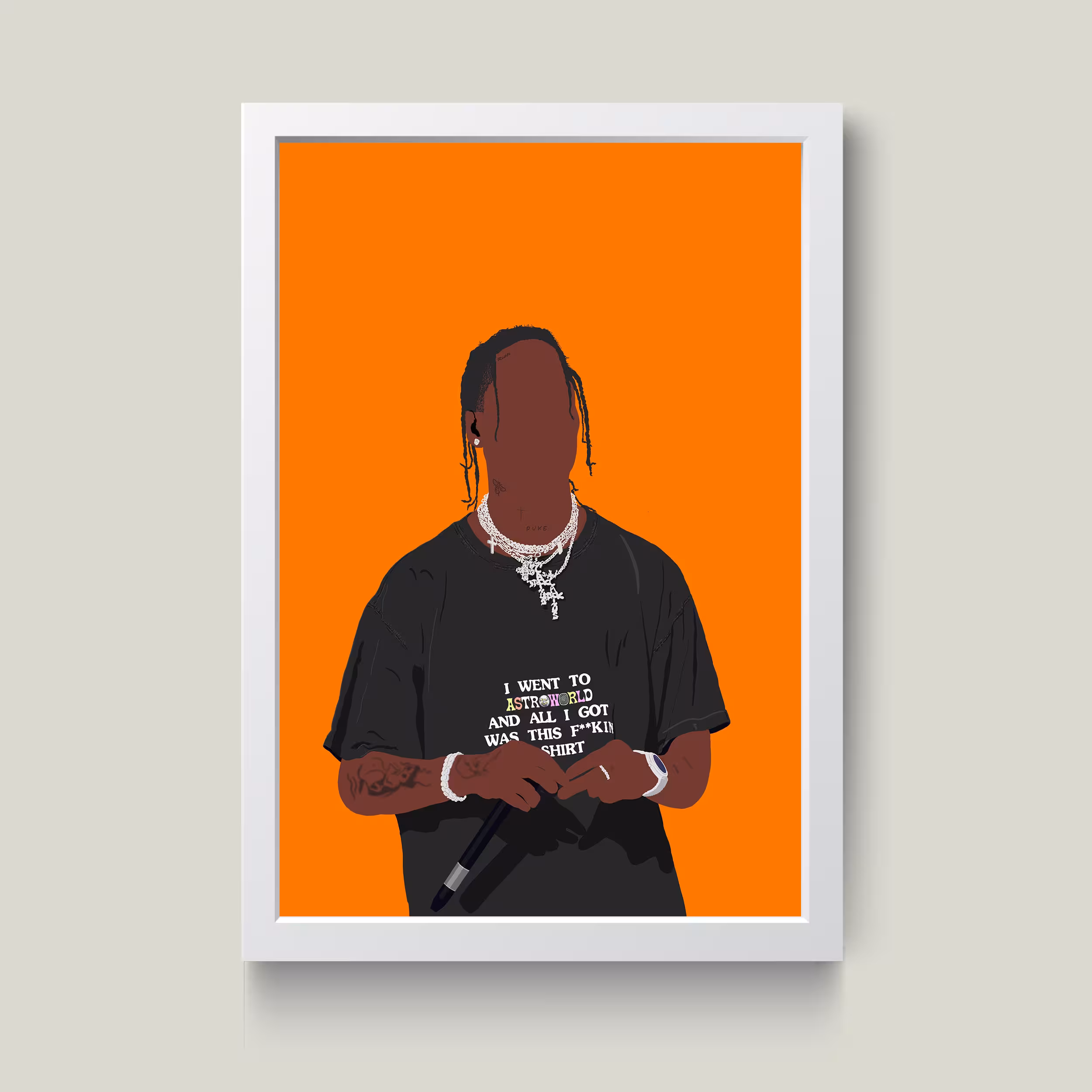تابلو مدل تراویس اسکات Travis Scott کد m2591-w