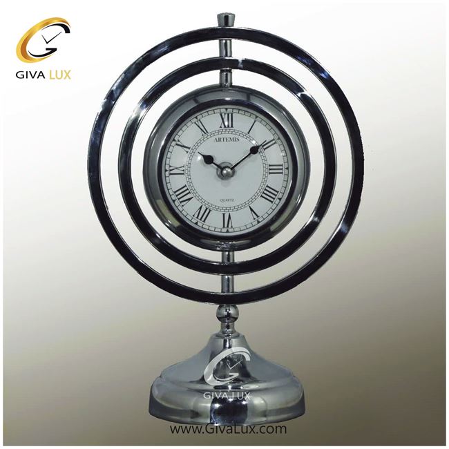 ساعت رومیزی اورجینال آرتمیس آلیاژ فلزی نقره ای| کد رفرنس 30553، مدل: 6030Silver