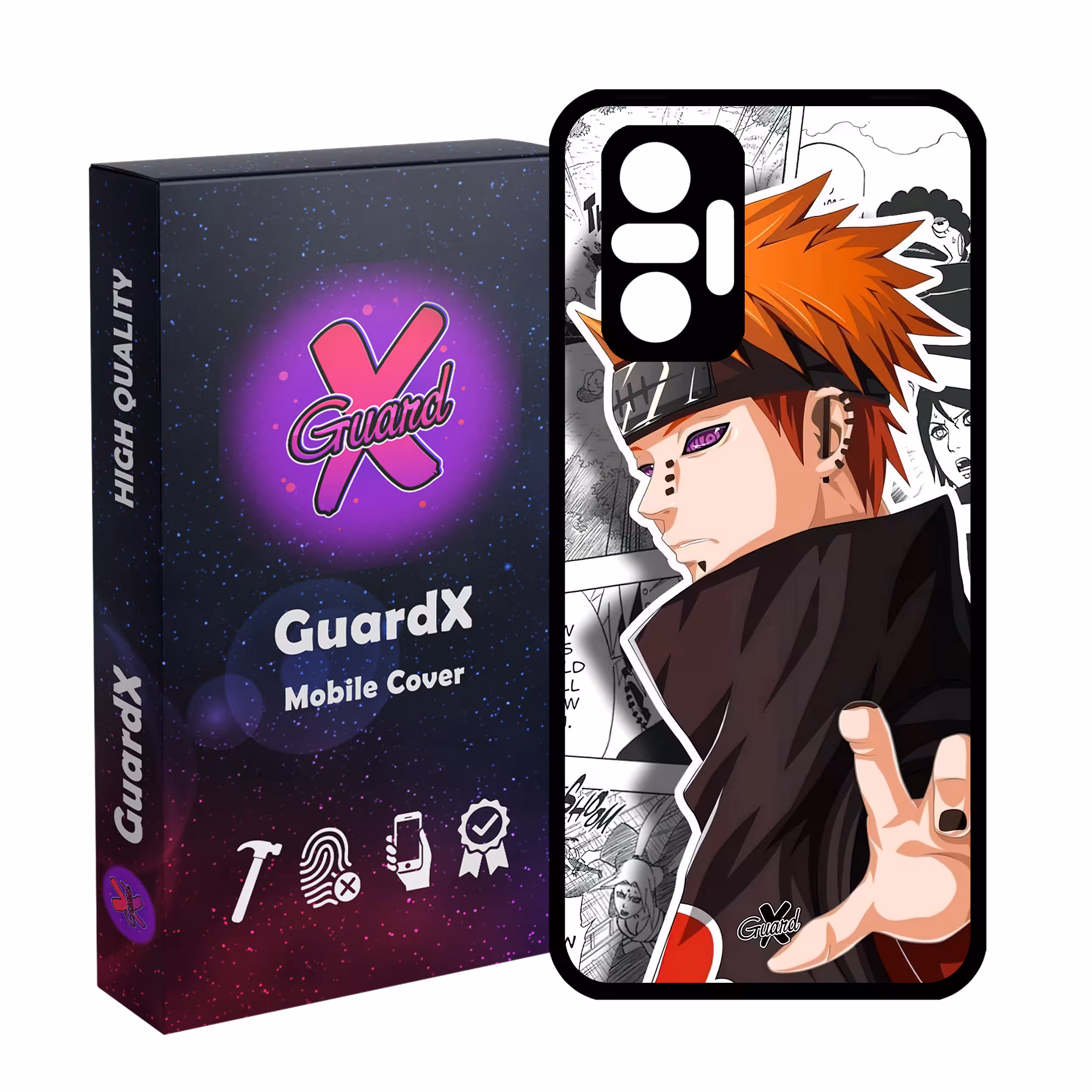 کاور گارد ایکس طرح Naruto Anime مدل Glass10554 مناسب برای گوشی موبایل شیائومی Redmi Note 10 Pro/Note 10 Pro Max
