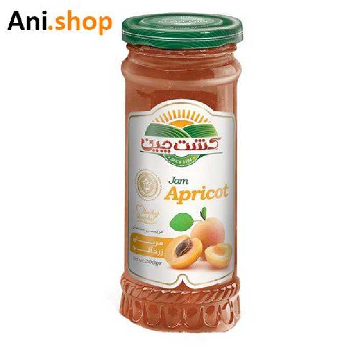 مربای زردآلو شیشه بلند کشت 300 گرمی کد F27