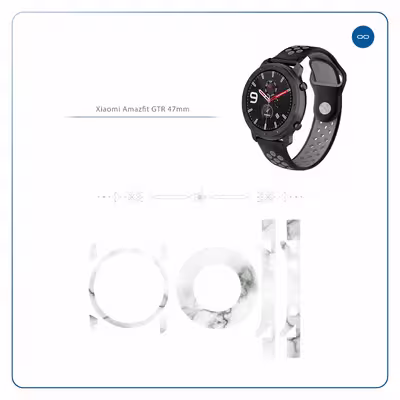 برچسب ماهوت طرح Blanco Smoke Marble مناسب برای ساعت هوشمند شیایومی Amazfit GTR 47mm