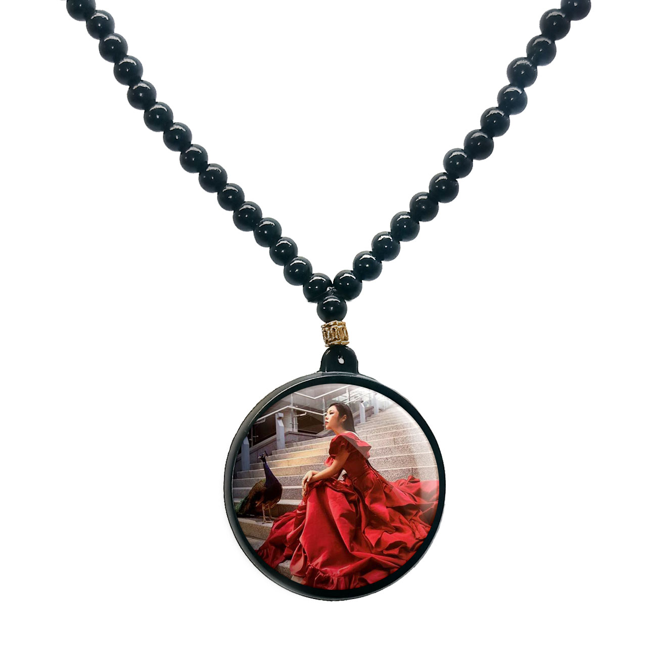 گردنبند پرمانه طرح mamamoo کد pmd.13380 مدل دو طرفه