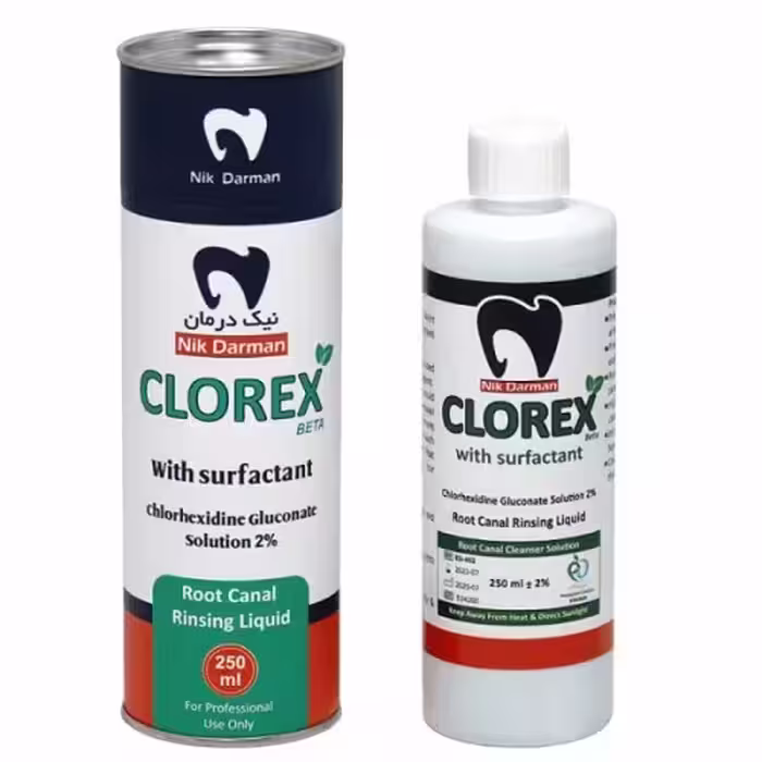 محلول کلرهگزیدین 2درصد نیک درمان CLOREX - فروشگاه تخصصی دندانپزشکی سپیرا